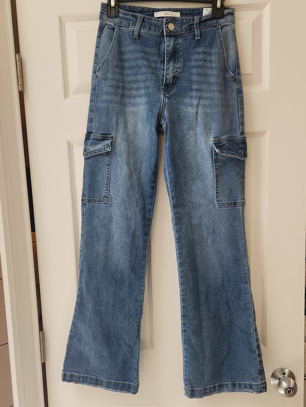 KanCan Blue Cargo Wide-Leg Jeans